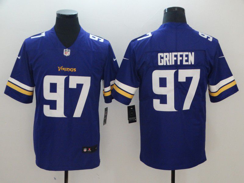 Men Minnesota Vikings #97 Griffen Purple Nike Vapor Untouchable Limited Playe NFL Jerseys